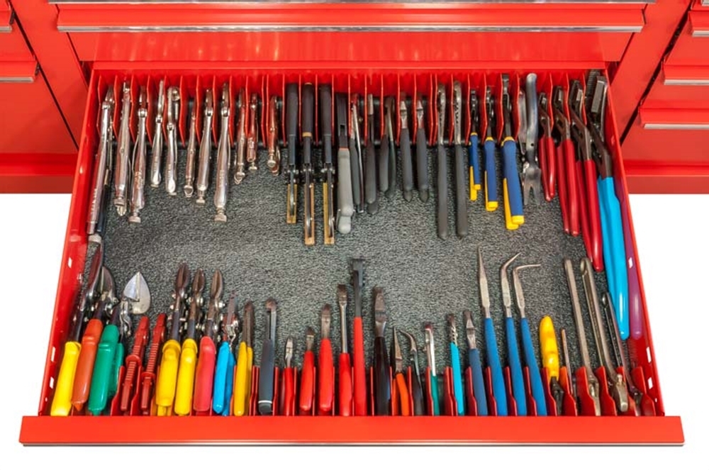 Ernst 5502 Plier Pro 10-Tool Organizer Rack Orange Box Insert with Grip