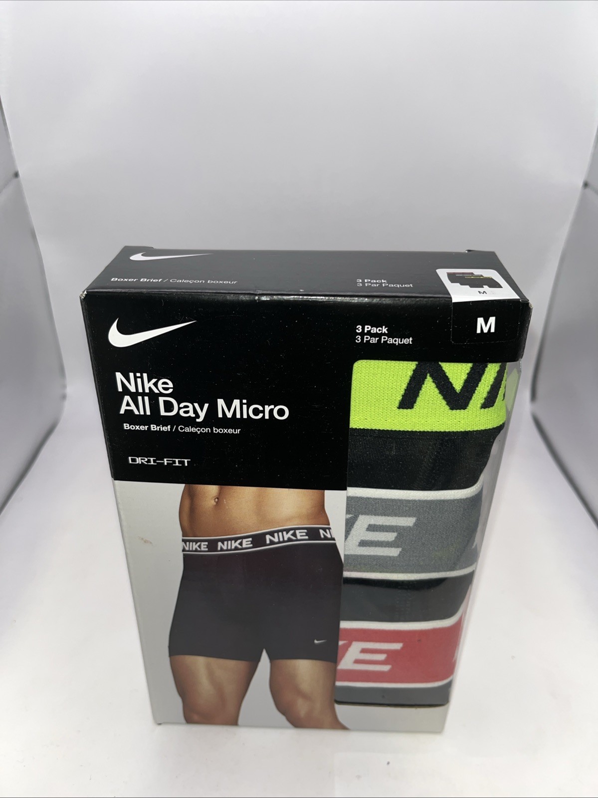 Nike Men's All Day Micro Stretch Boxer Brief Underwear (3-Pack) Size M