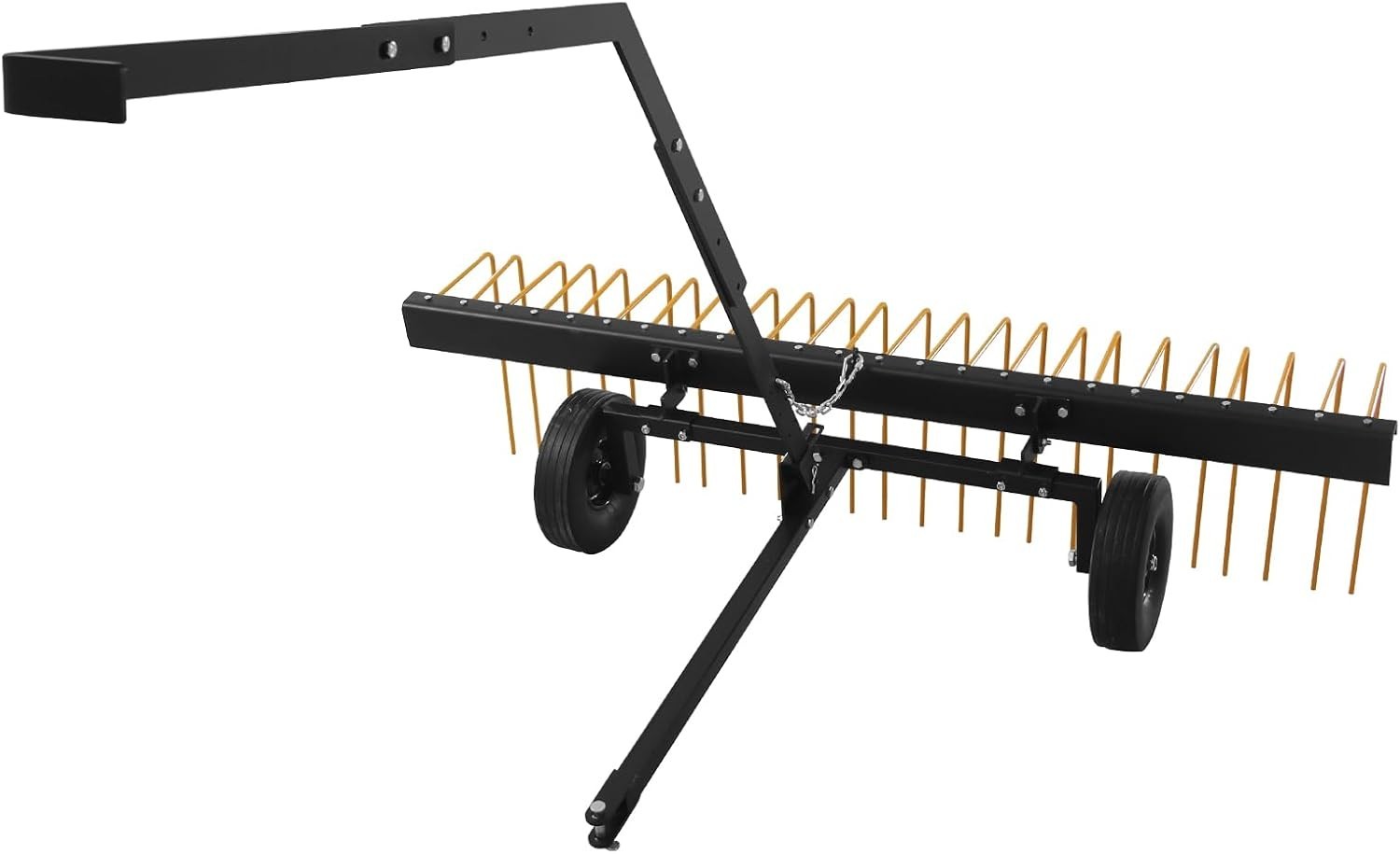 60" ATV UTV & Lawn Tractor Tow Behind Steel Landscape Rake Corrosion Resistant
