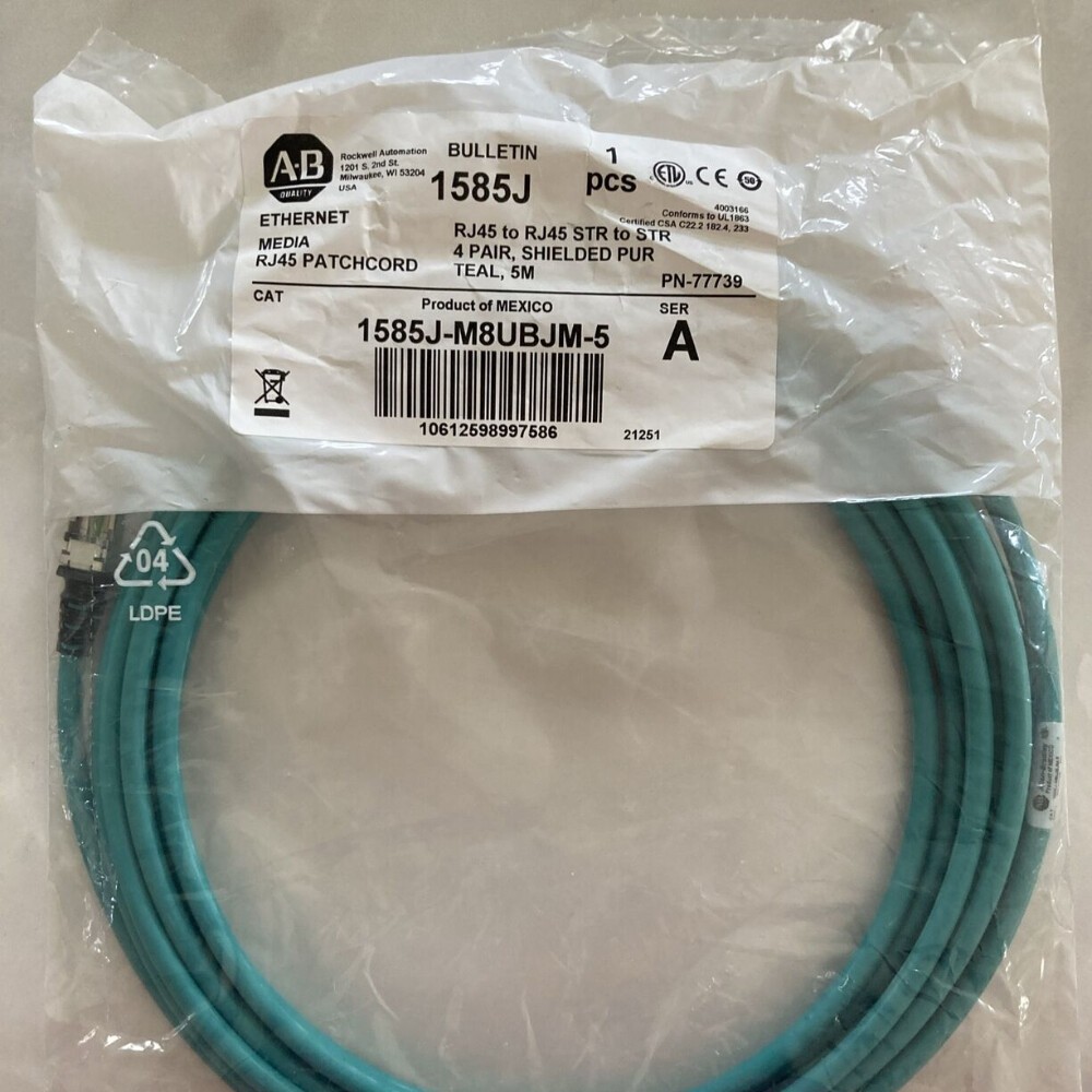 NEW AB Bulletin 1585J-M8UBJM-5 Ethernet PATCHCORD 1585JM8UBJM5 US Free Tax
