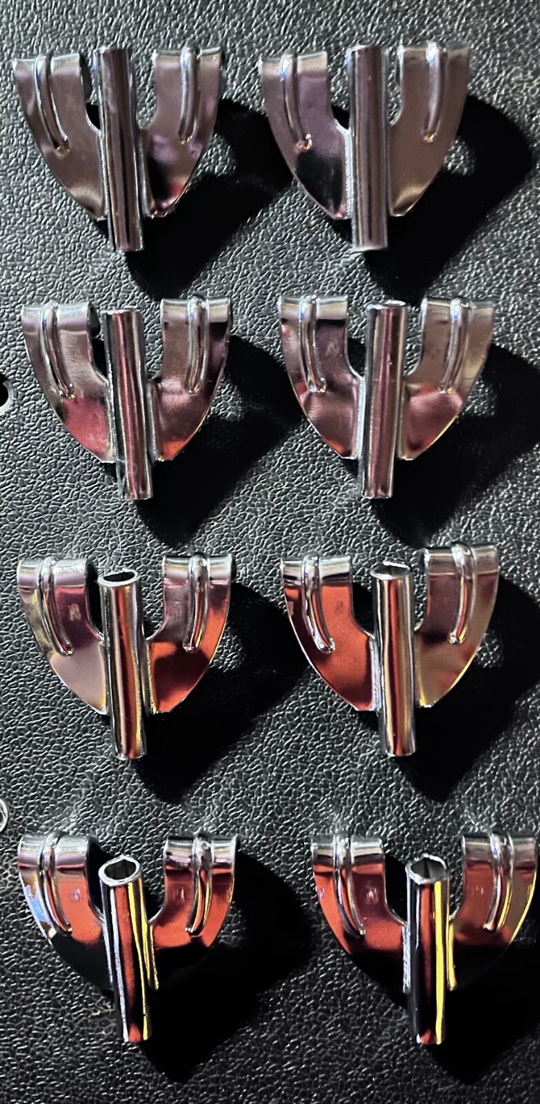 Unbranded Bass Drum Claw Hooks Chrome Vintage Style (set of 8)