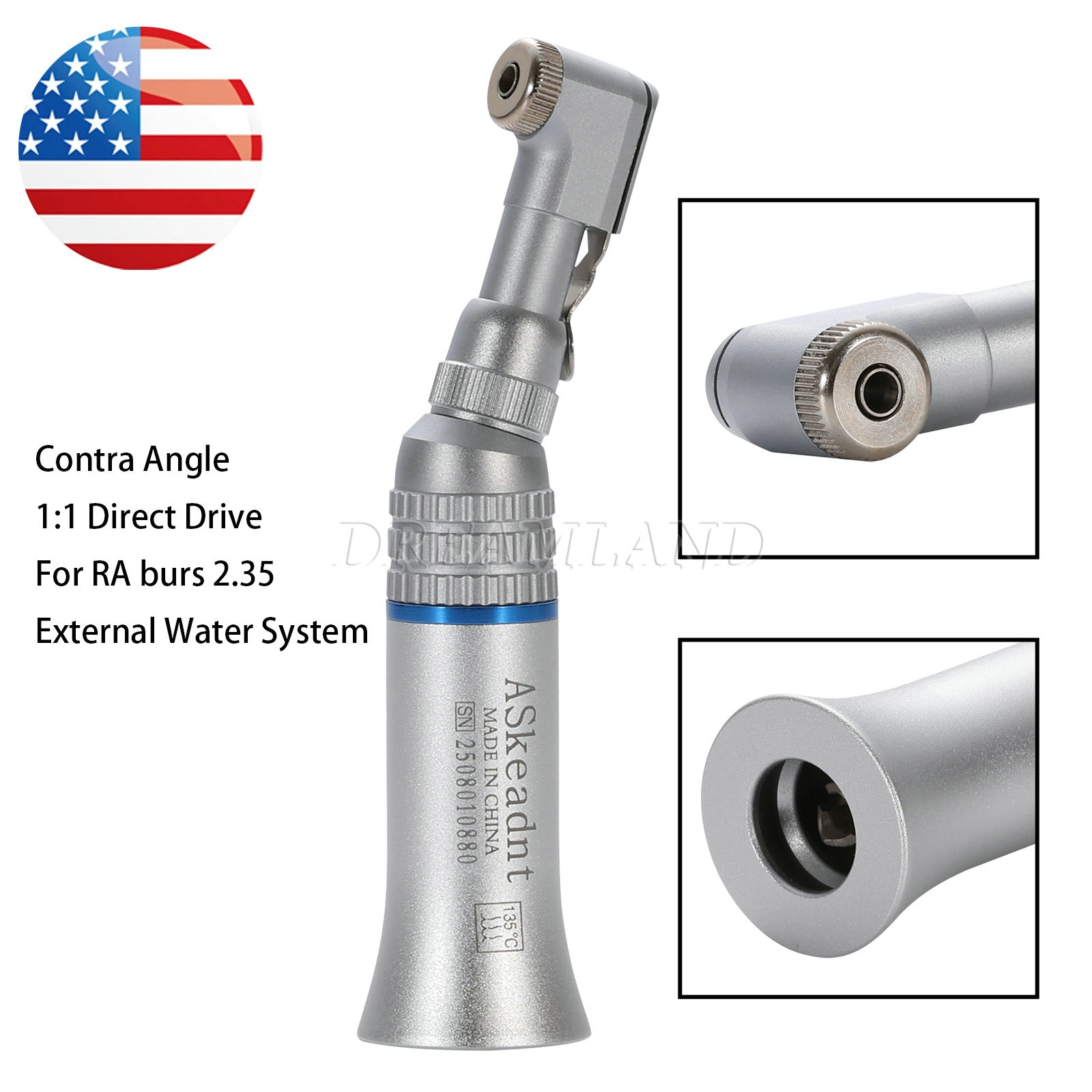NSK Style Dental Slow Low Speed Handpiece Contra Angle E-TYPE ASKEADNT