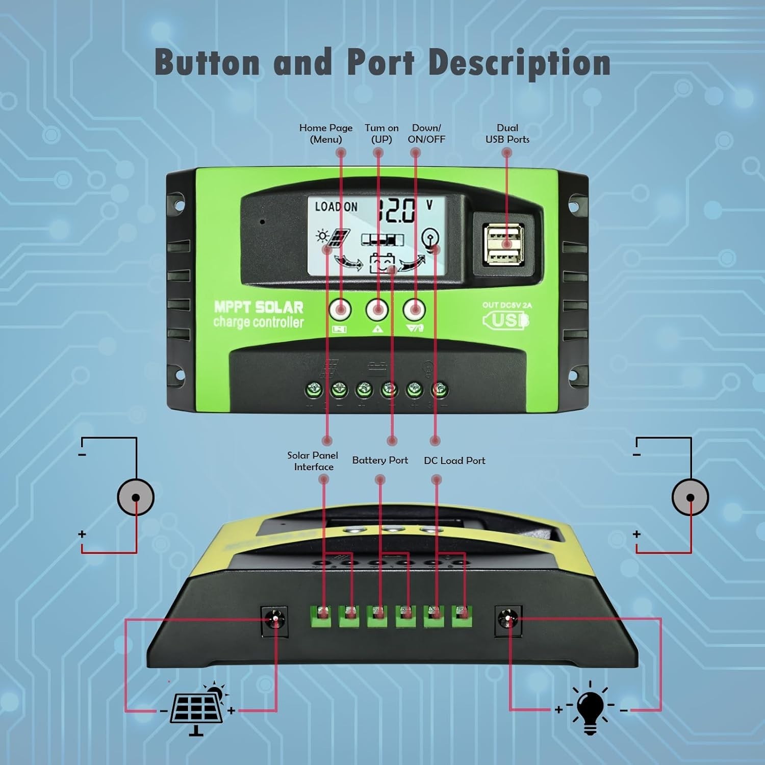 Advanced 30A MPPT Solar Charge Controller for 12V/24V Systems - Safe & Smart