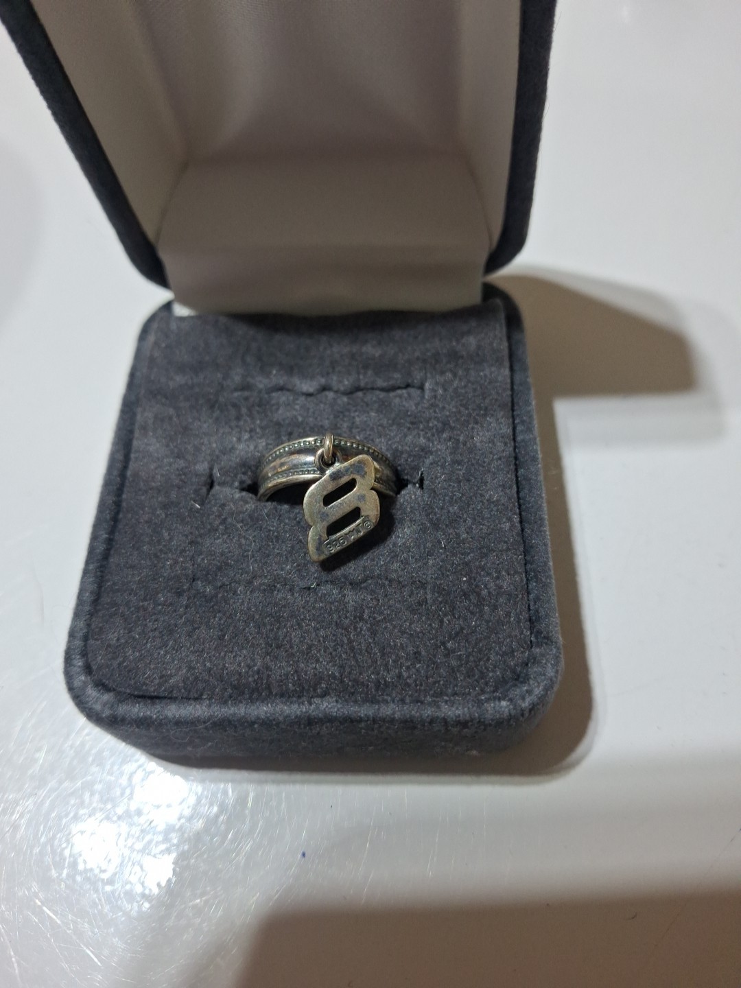 #8 Charm Toe Ring Sterling Silver