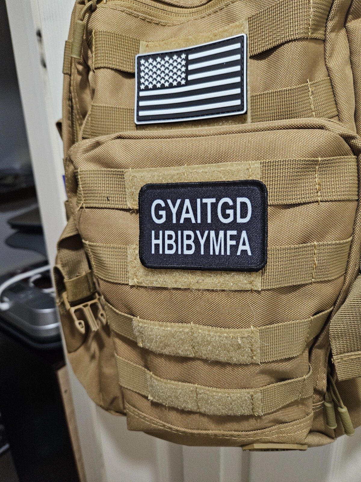GYAITGDHBIBYMFA 2"x3" hook & loop funny patch
