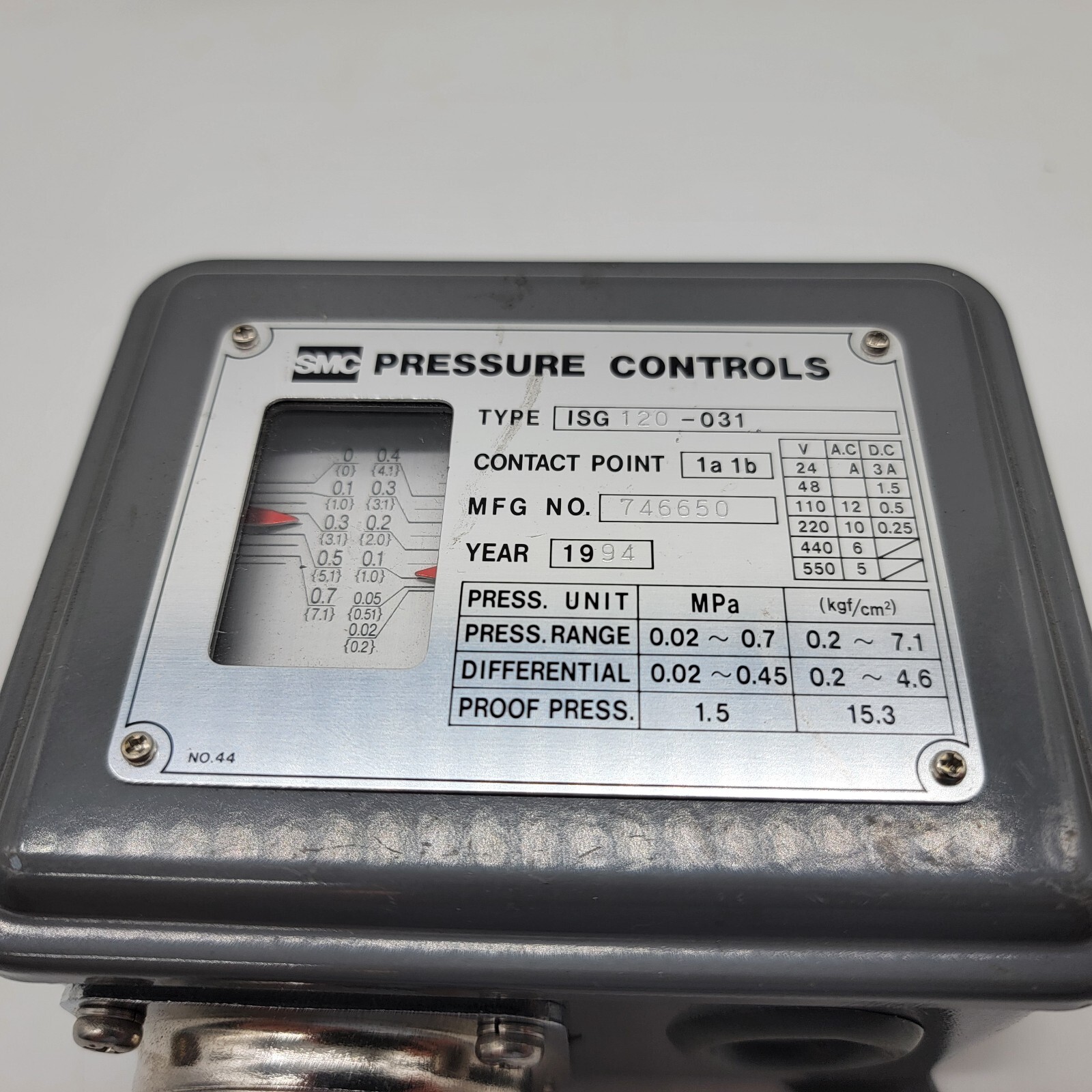 SMC ISG120-031 Pressure Switch