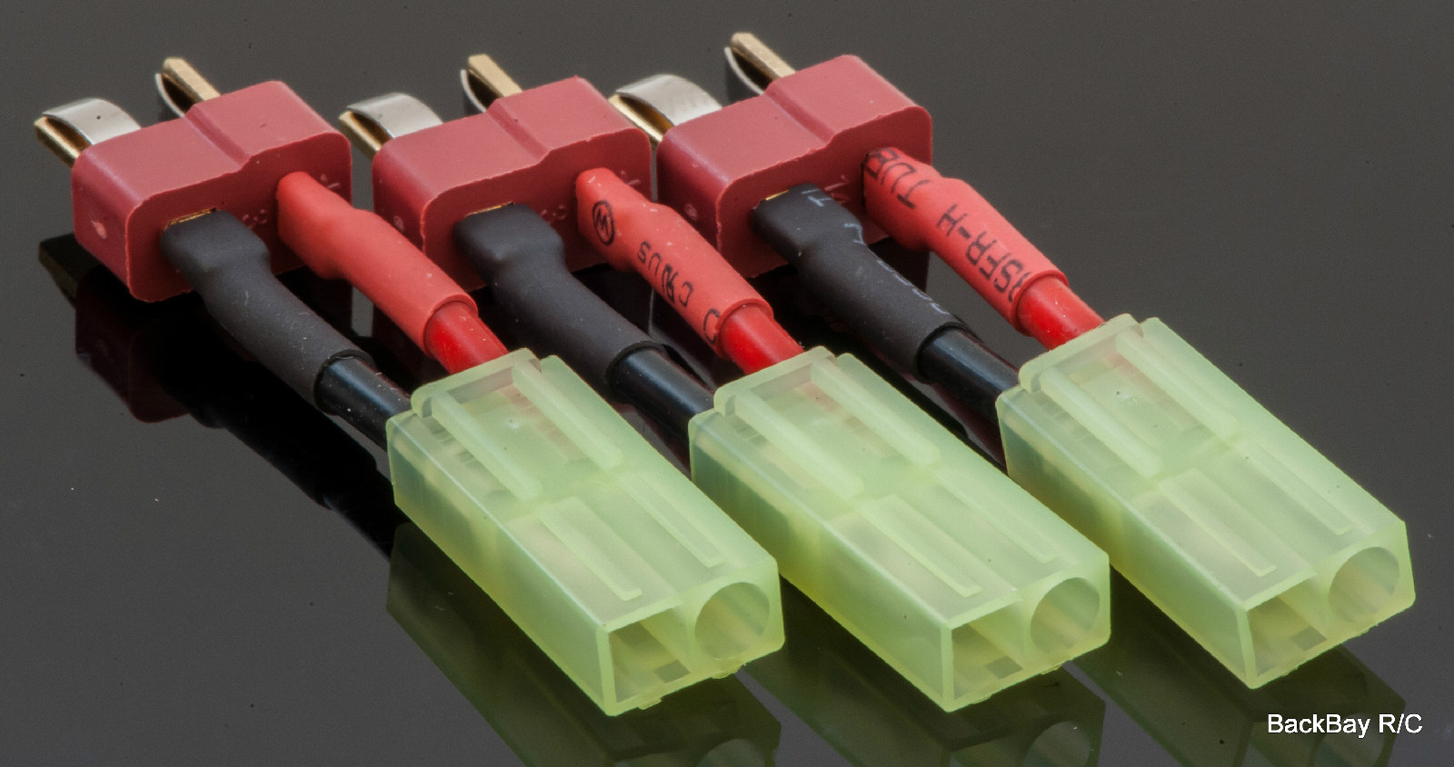 (3) Mini-Tamiya Female to Male T-Plug (Deans' Style) Adapters - AirSoft Config
