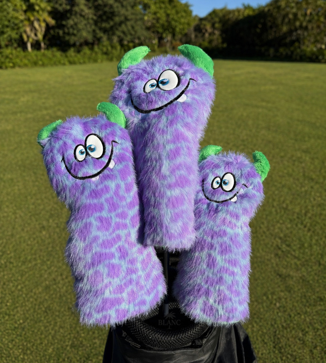 Funny Monster Golf Headcovers Set | Driver Fairway Wood Hybrid | Plush Cartoon