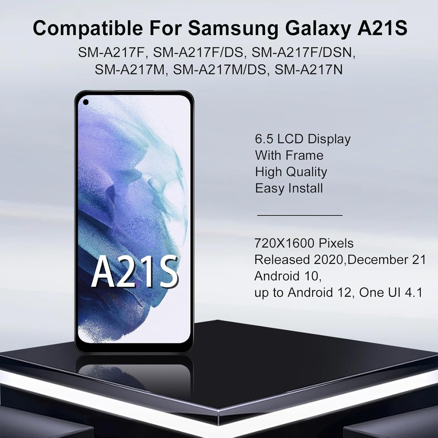 For Samsung Galaxy A21S LCD Screen Replacement Kit 6.5” Display A217M 2020 Frame