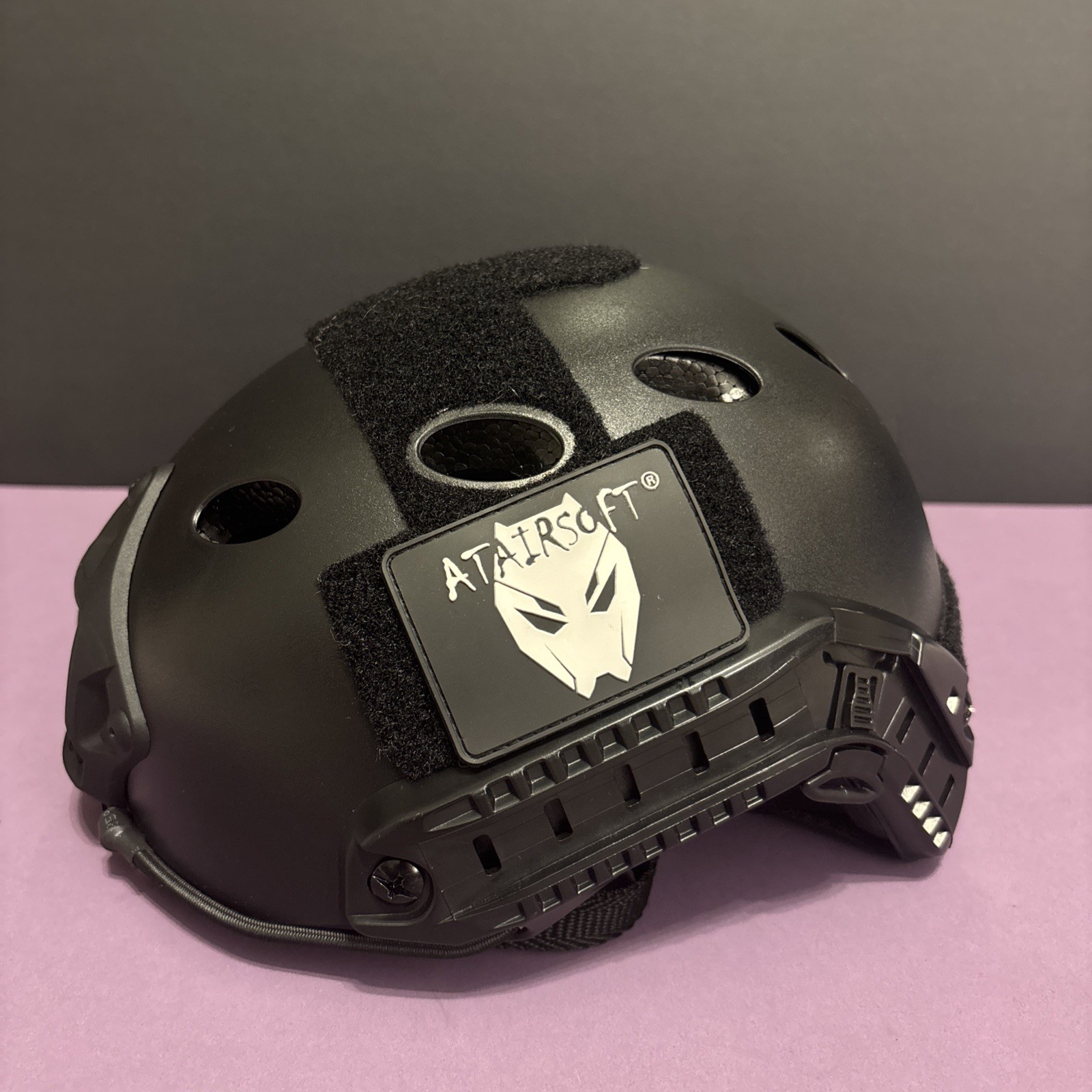 ATAIRSOFT PJ Type Tactical Paintball Airsoft Helmet Black With Face Mask Goggles