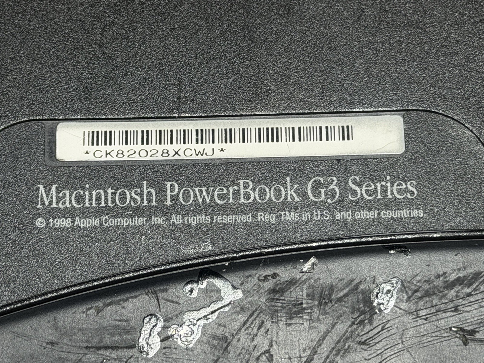 Vintage Black Apple Macintosh Mac PowerBook G3 , Untested