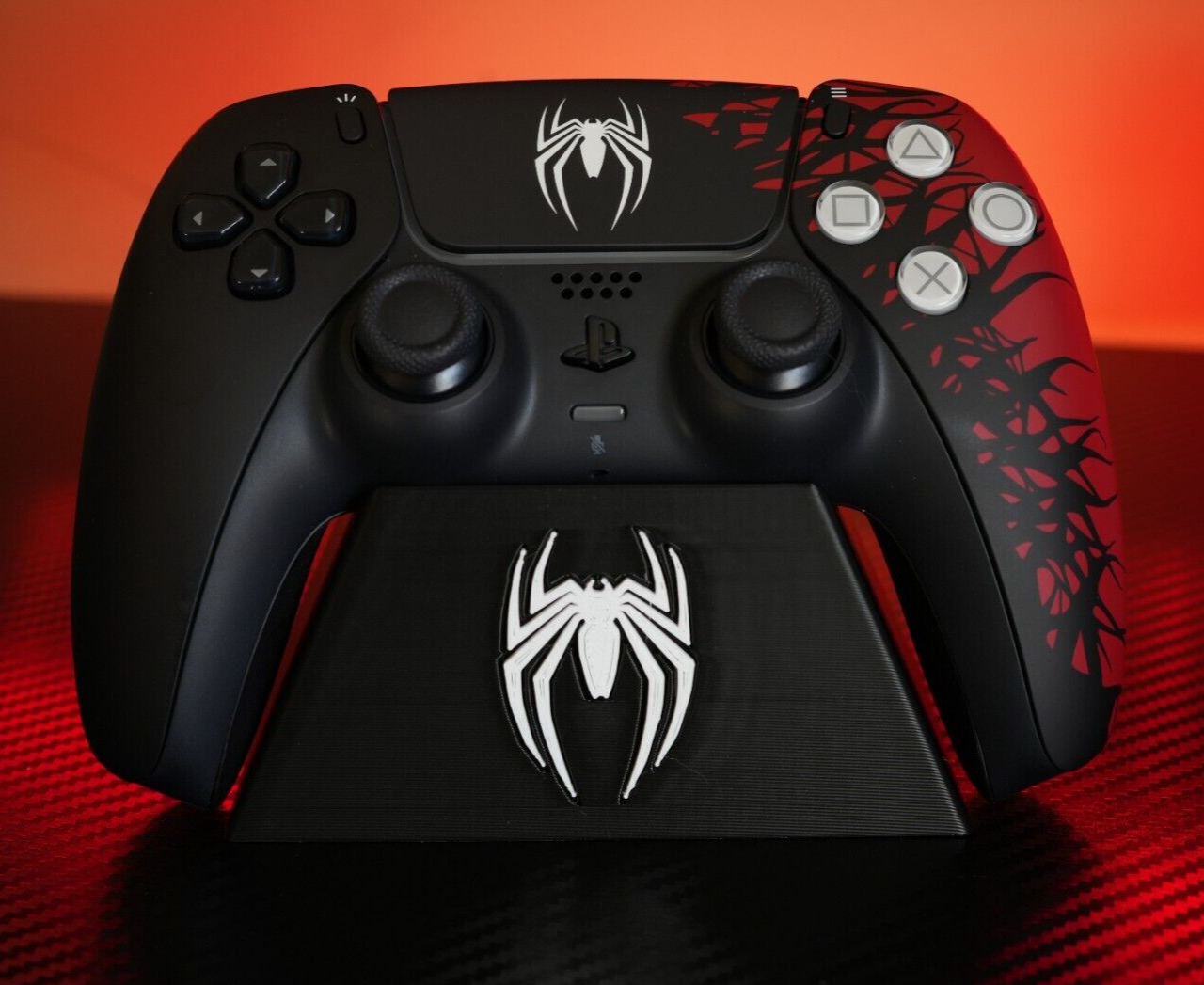 PlayStation 5 Controller STAND Black White spider PS3 PS4 compatible 3d Print