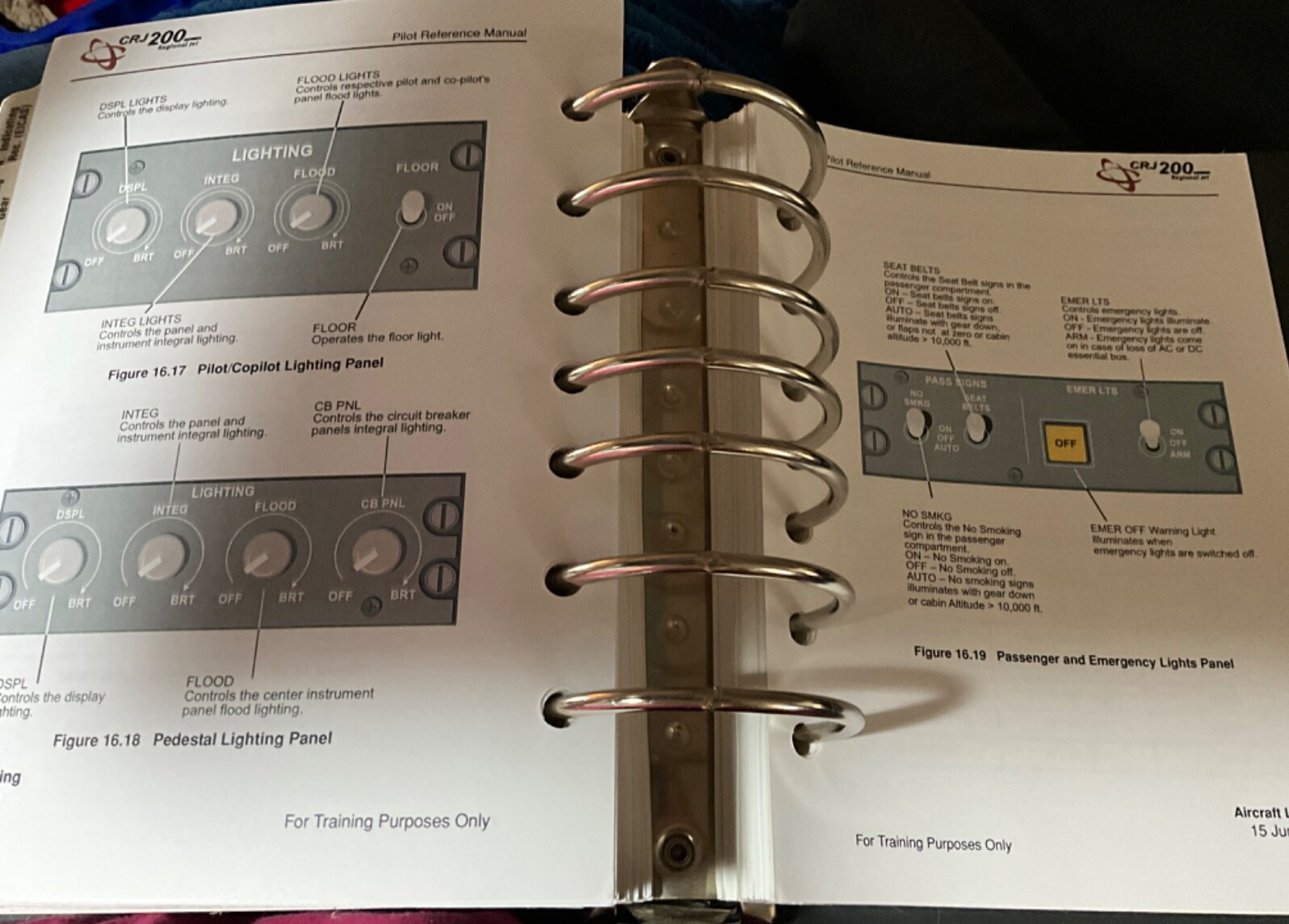 Bombardier CRJ 200 Pilot Reference Manual Volume I ONLY 2001 Training Purposes