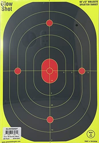 12x18-Inch Bullseye Glowshot Splatter Targets 50 Packs