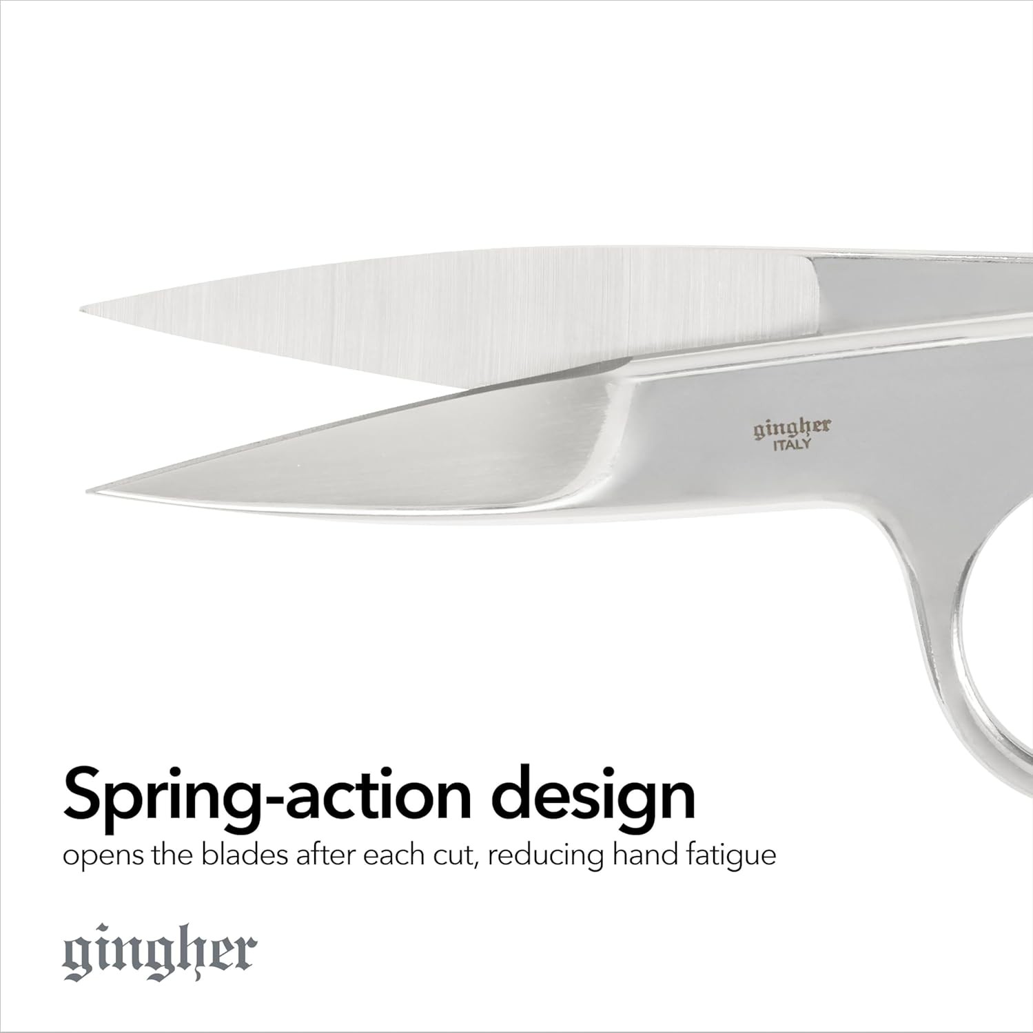 4.5" Spring-Action Knife-Edge Thread Nippers, Stainless Steel Shears, Sharp