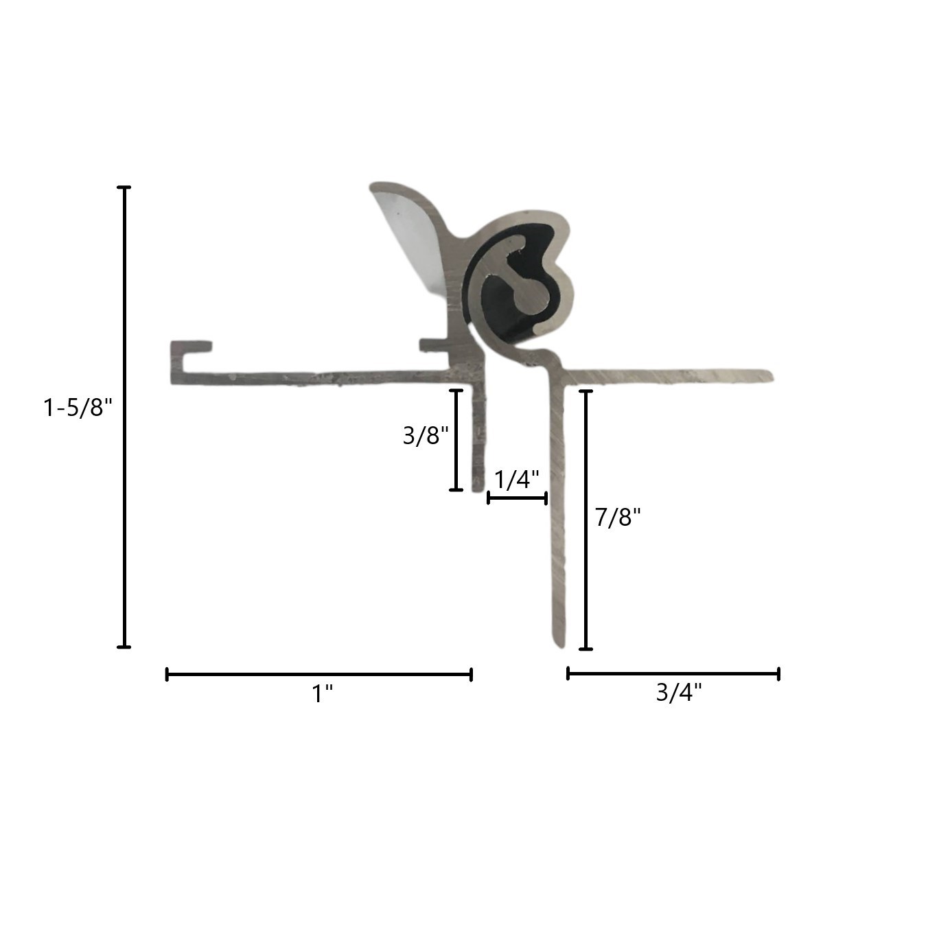 Hurricane Hinge with Rain-gutter | Teardrop Galley Door Hinge