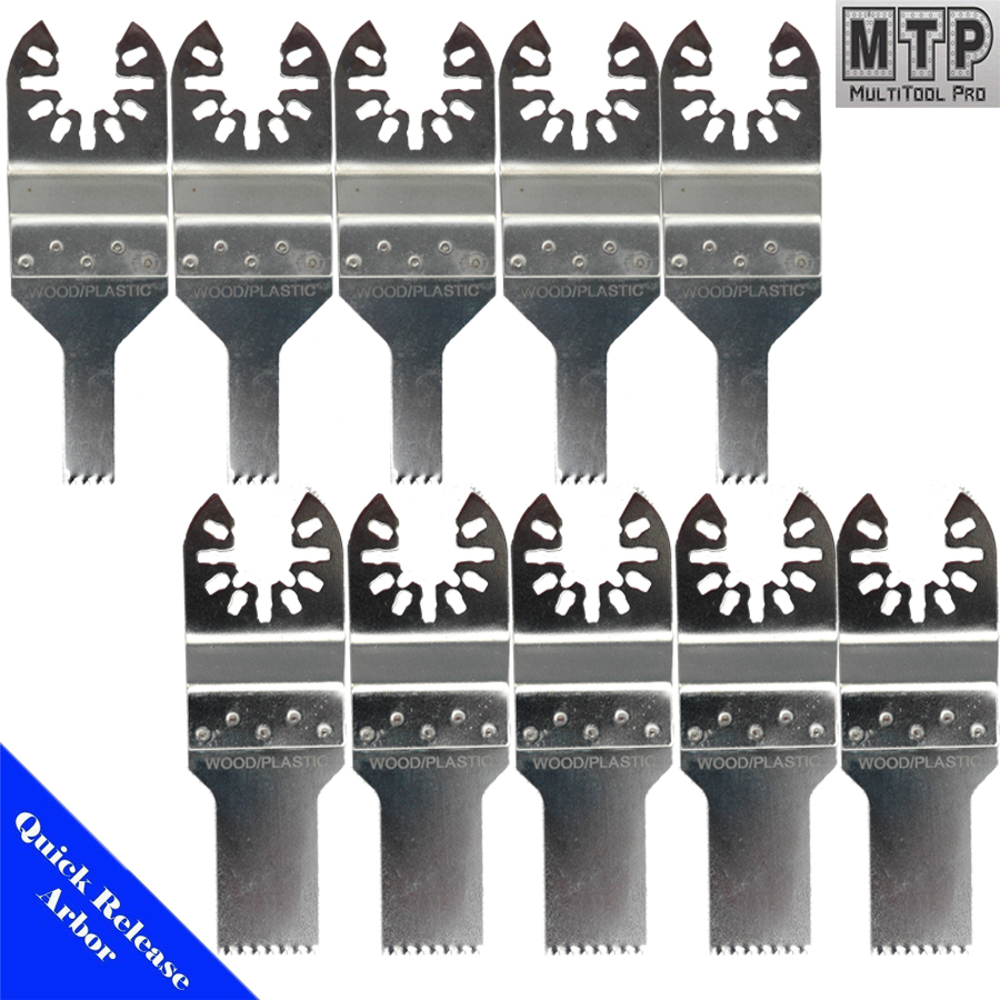 10 Blade Oscillating Multi Tool for Wood Metal Detail Work DIY Universal Fit