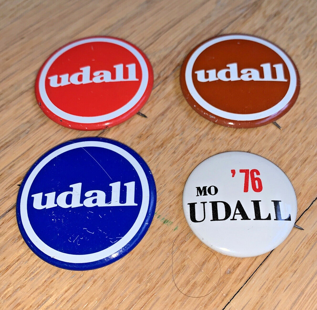 4-1976 MORRIS (MO) UDALL for President Buttons (All Different)