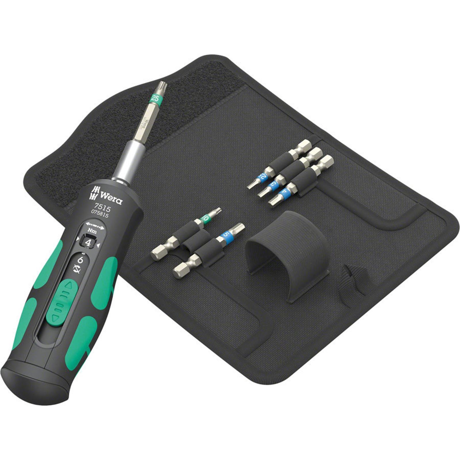 Wera 7515/7 Kraftform Bike 1 Safe-Torque Screwdriver and Bit Set 5075850001