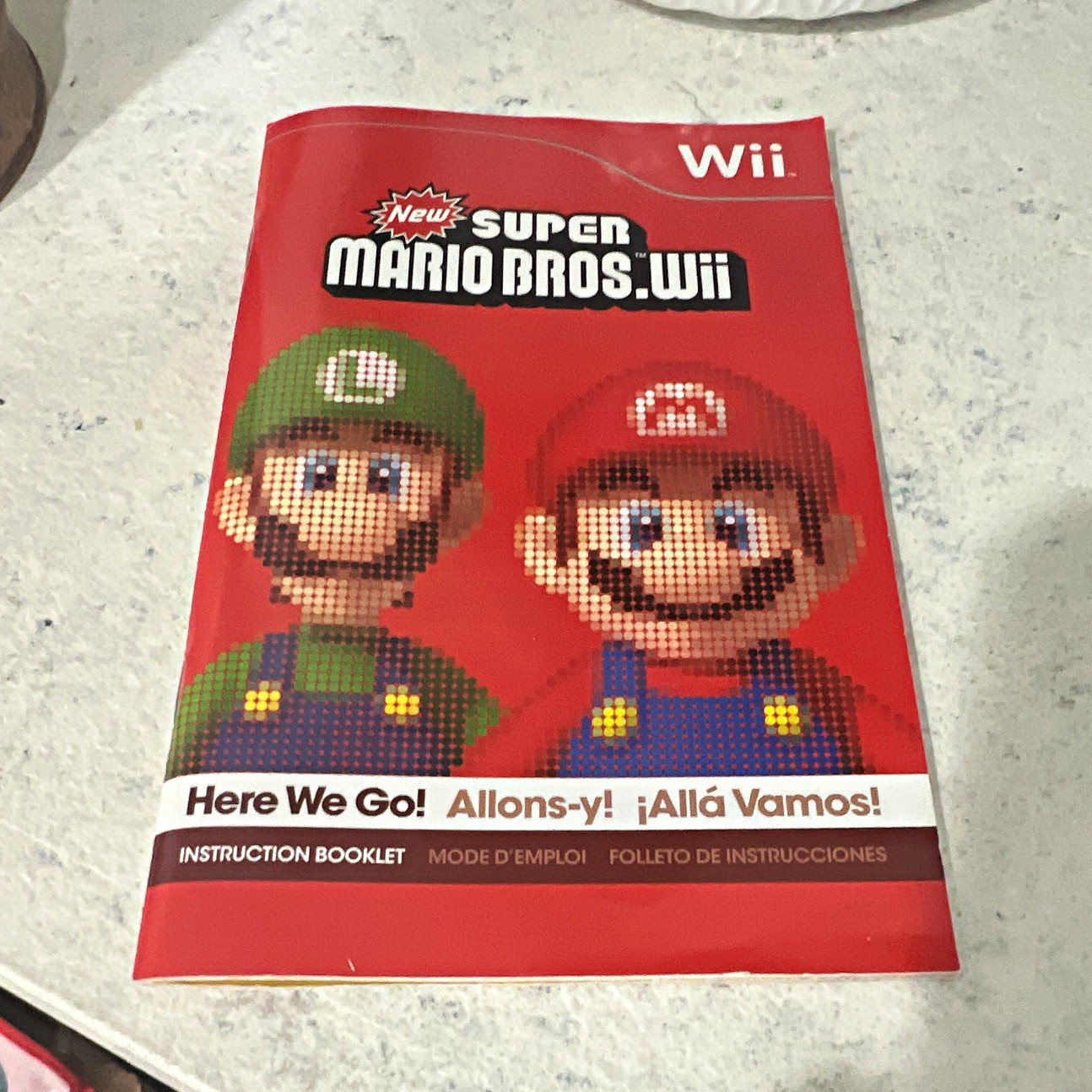 Nintendo Wii New Super Mario Bros. Wii Manual English/French/Spanish