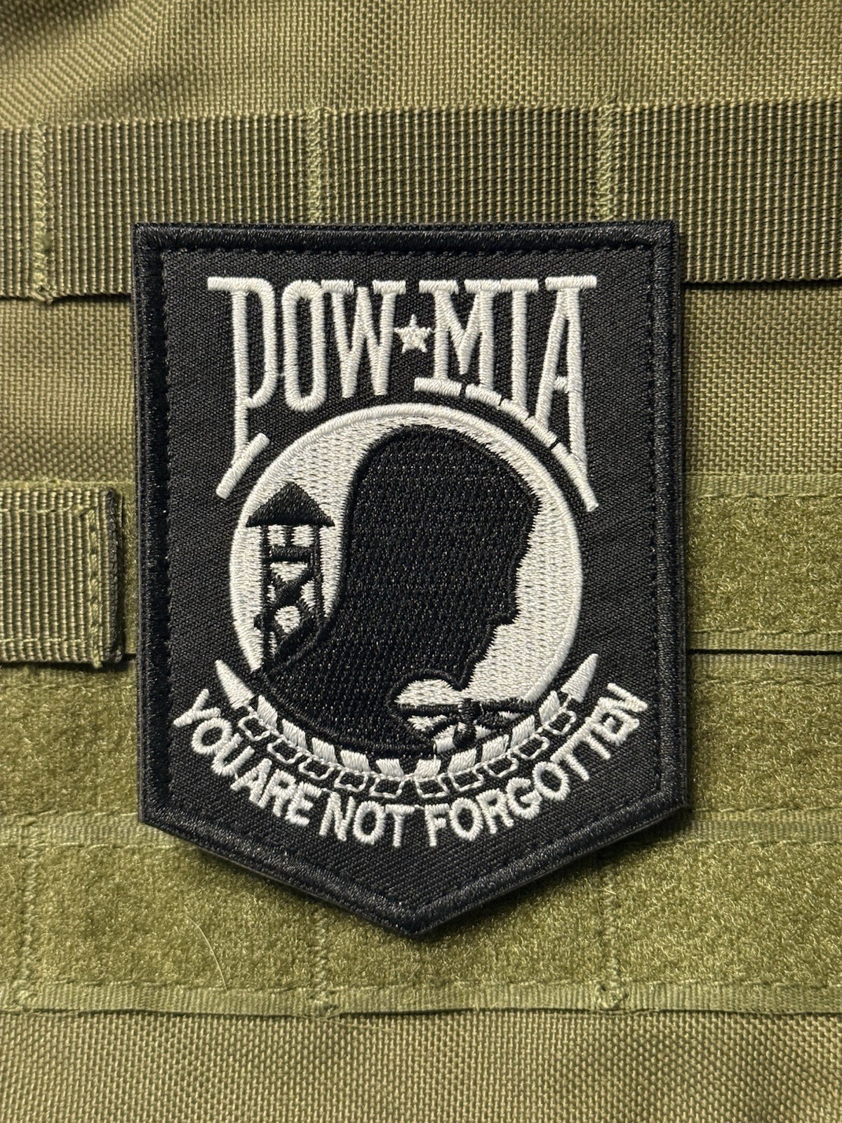 POW MIA PATCH VIETNAM WAR Patch Hook Loop 4"