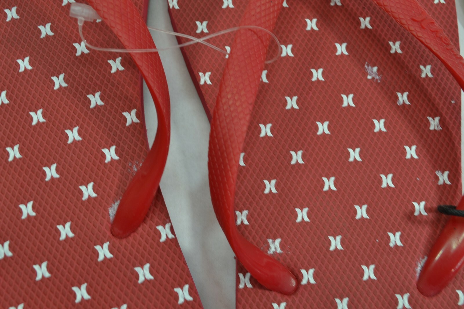 Hurley IKA DOT ONE & ONLY Red White Polka Dot Women's Flip Flops