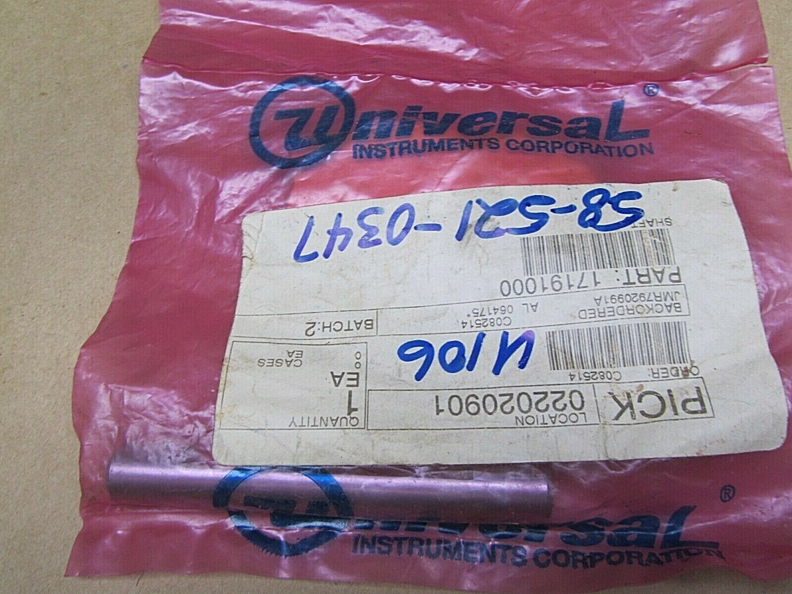 Universal Instruments shaft 17191000