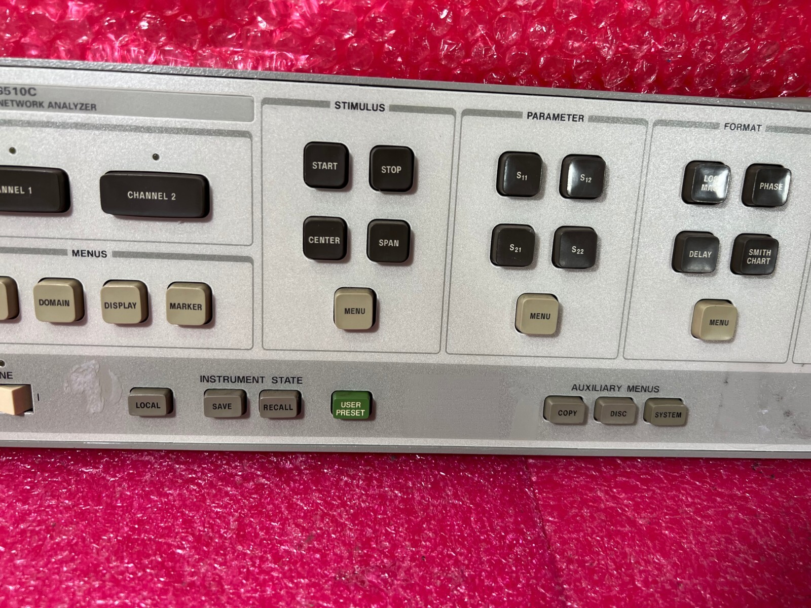 HP 8510C NETWORK ANALYZER AGILENT ''Panel only'' 85102-60029