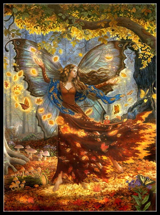 Fall Fairy - Counted Cross Stitch Patterns - Color & BW Symbols Charts