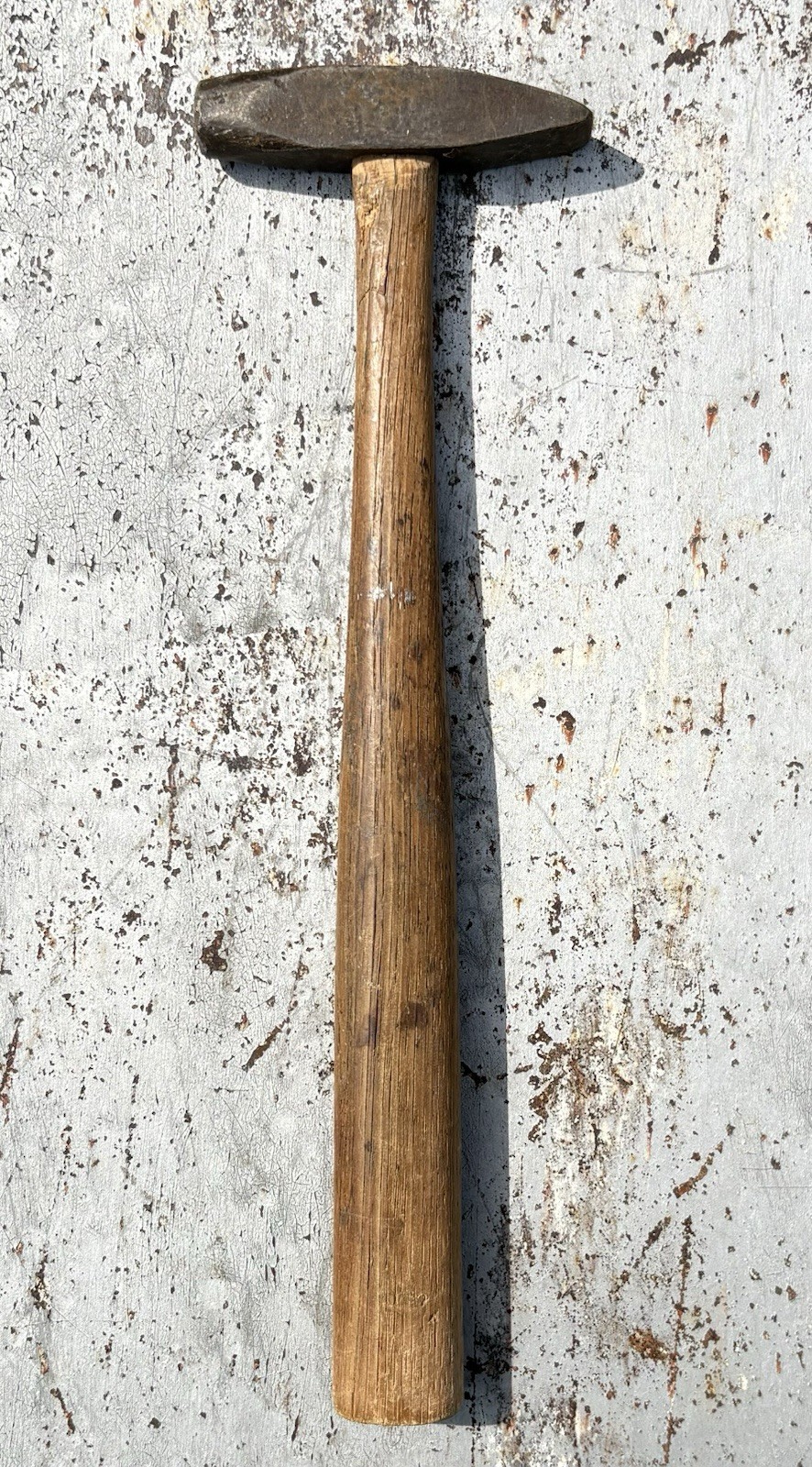 Vintage Cross Peen Hammer Forged Steel Blacksmith Machinist Tool Wood Handle