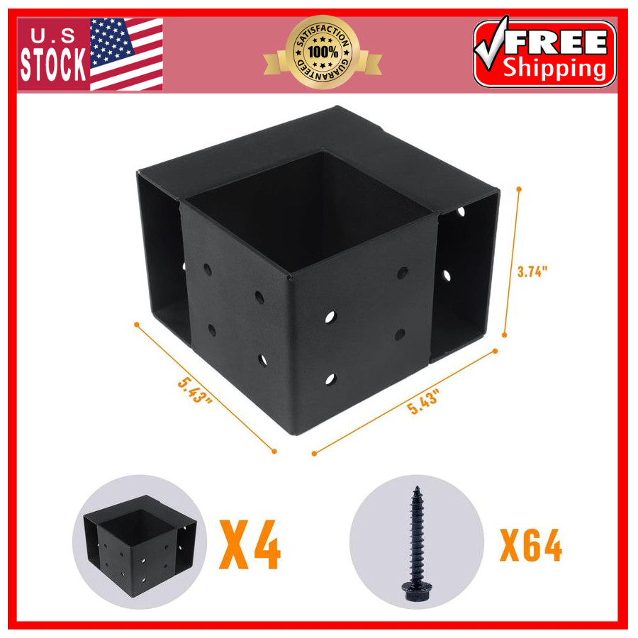 4 Pack Heavy Duty Workbench Bracket Kit for 4x4 2x4 Lumber DIY Garage Table