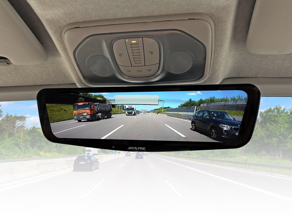 Alpine DME-R1200 Digital Rearview Mirror Dashcam For Motorhome Camper