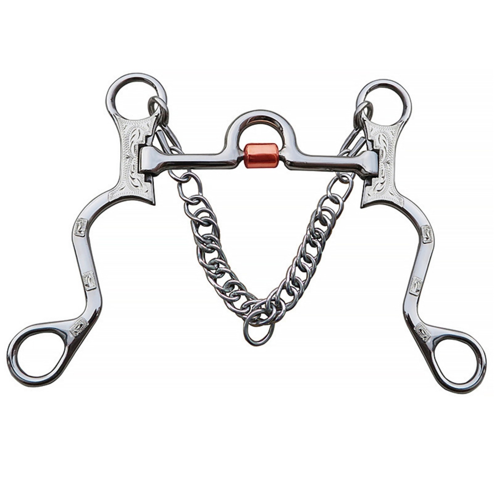 Western with Curb Chain Professional Horse with Copper Roller Heavy-Duty
