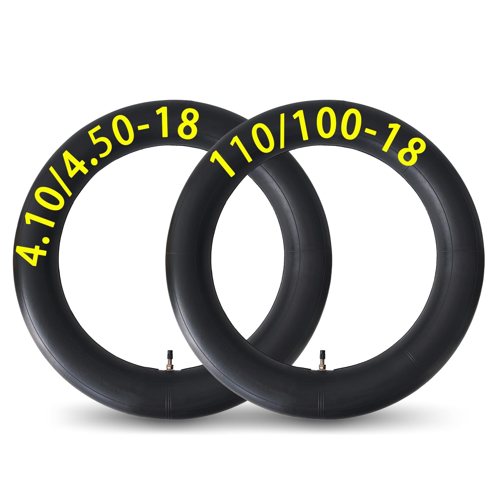 2 Pack 4.10/4.50-18 Inner Tube Fits 110/100-18 120/90-18 Dirt Bike Tire Tube
