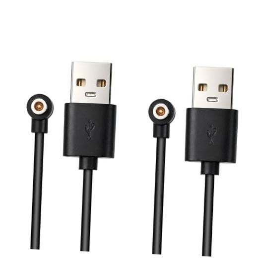 2pcs Magnetic Smart Ring Charger Cable, 60cm/2ft Long 4mm Magnetic Head USB-A