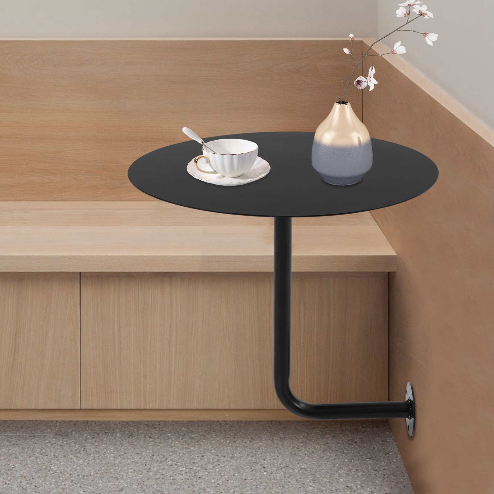 Iron Wall Mounted Coffee Desk Bar Table Dining Table Space Saving Home Furniture