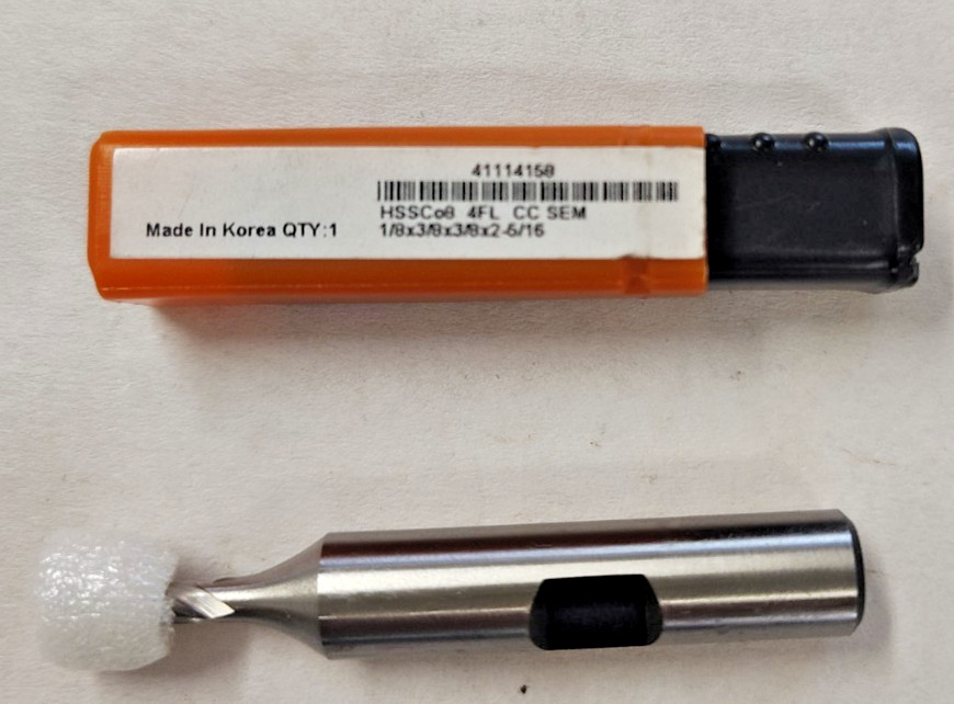 Hertel 1/8 x 3/8 x 3/4 x 2 3/4 2 FL HSS CCSEM End Mill