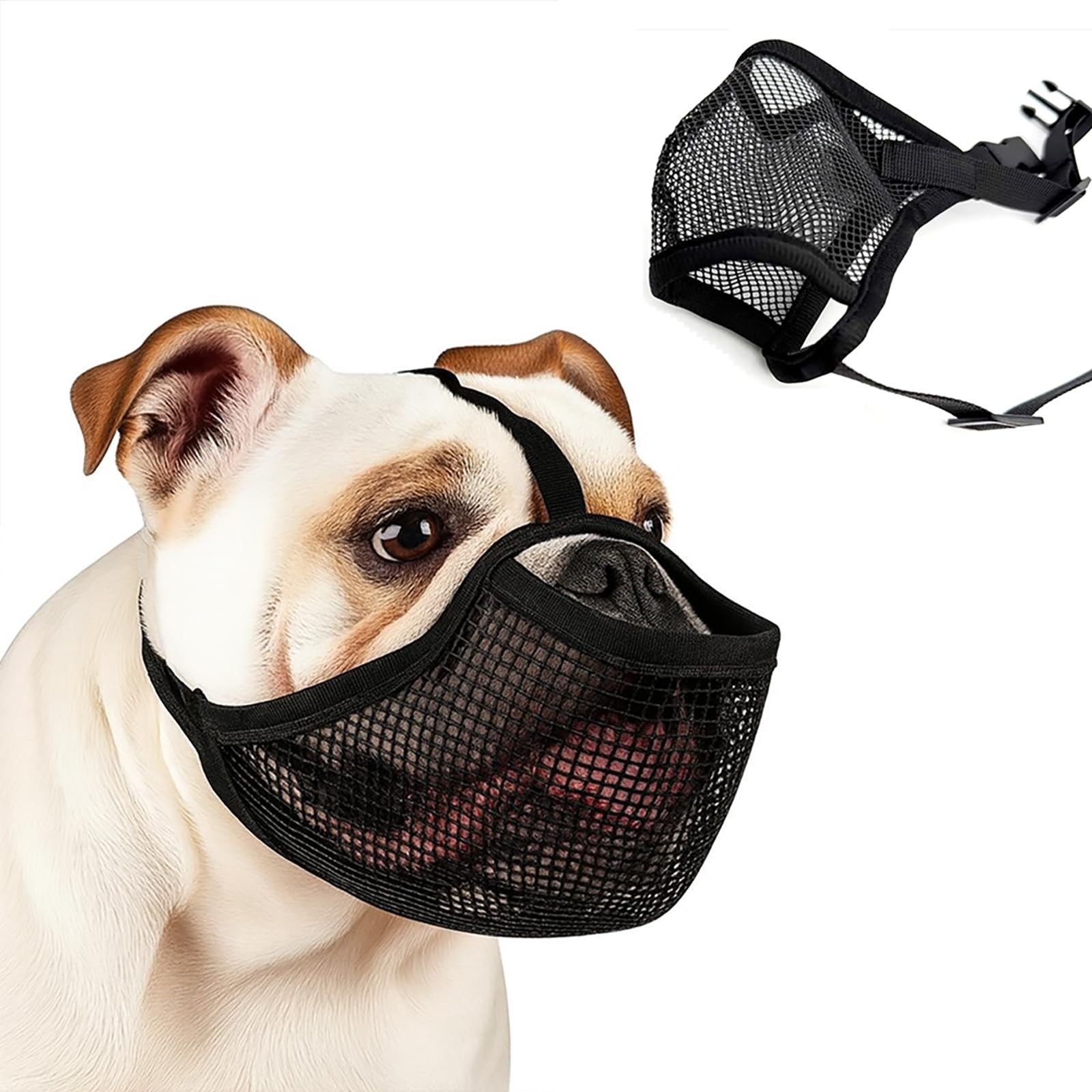 Colenumone French Bulldog Muzzle Short Snout Mask for Pug Shih Tzu English Dog