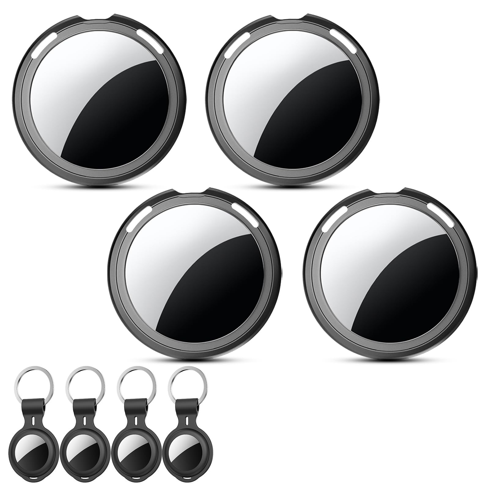 4 Pack Tracker Tags Finder [Apple MFi Certified] Works with Apple Find My (iO...