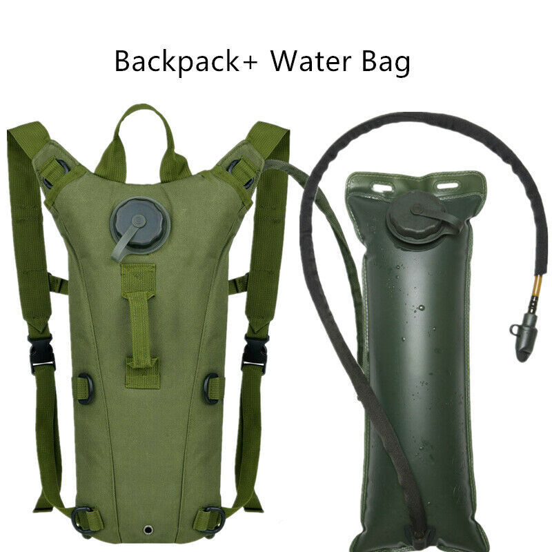 3L Water Bladder Hydration Backpack Hiking Camping Bag Tactical Molle Daypack