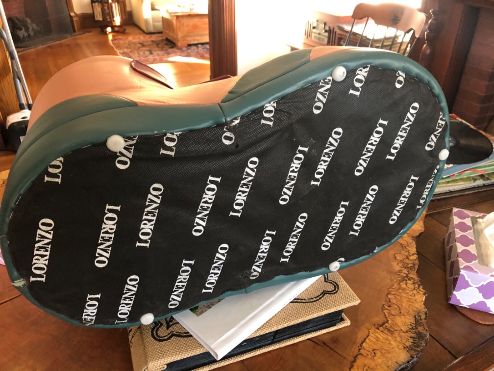 FUNKY retro shoe form LORENZO Kid Toys Footstool 24” L x 15” h x 11”