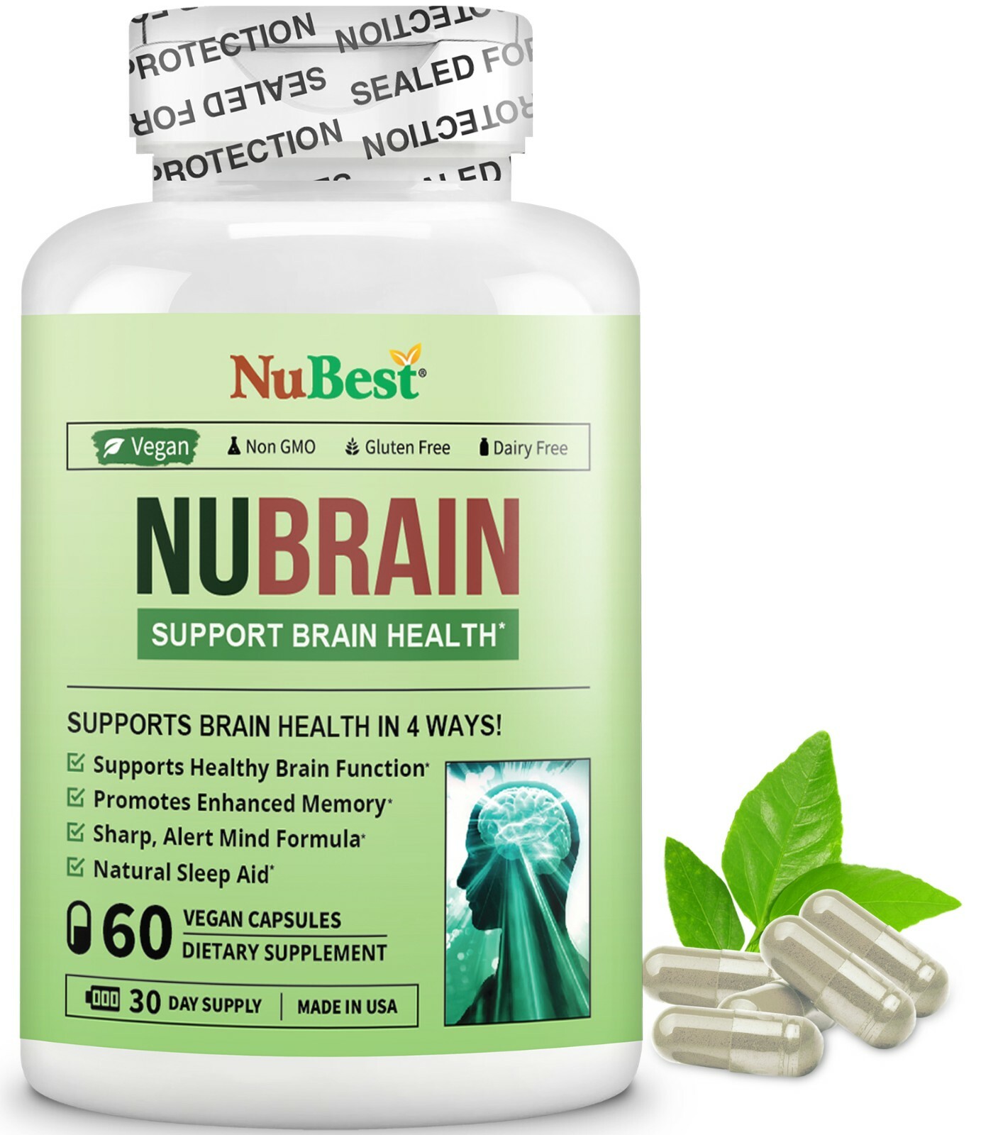 (Pack of 3) NuBrain by NuBest - Support Brain Health & Cognitive Functions