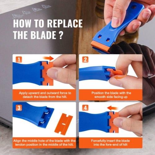 Plastic Razor Blade Scraper 2PCS Scraper Tool 120PCS POM Plastic Blades