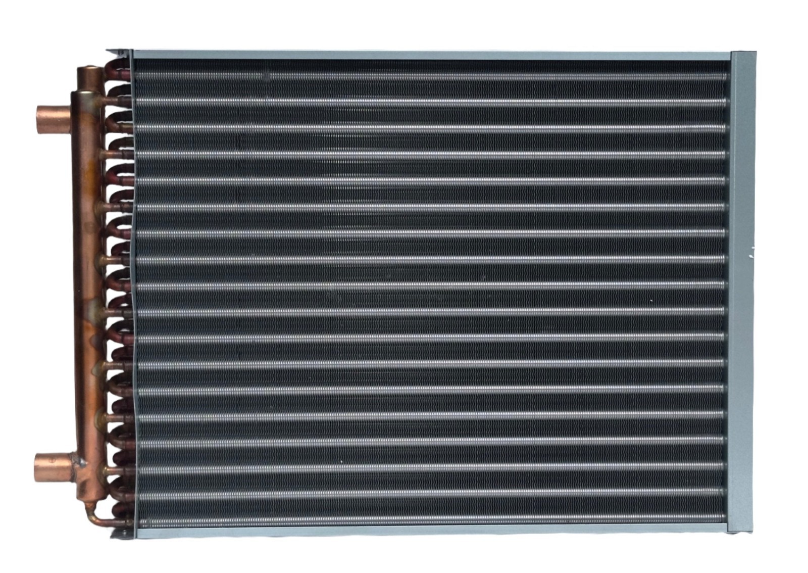 12x21  Water to Air Heat Exchanger 1" Copper Ports  With Install Kit