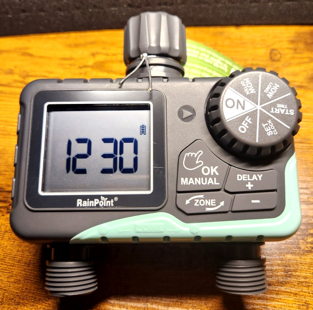 RainPoint ITV205 2 Zone Water Timer Sprinkler Controller Dual Outlet Digital