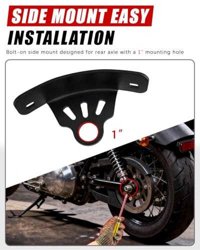 Motorcycle Rear License Plate Tag Mount Bracket Side Support Holder Curved