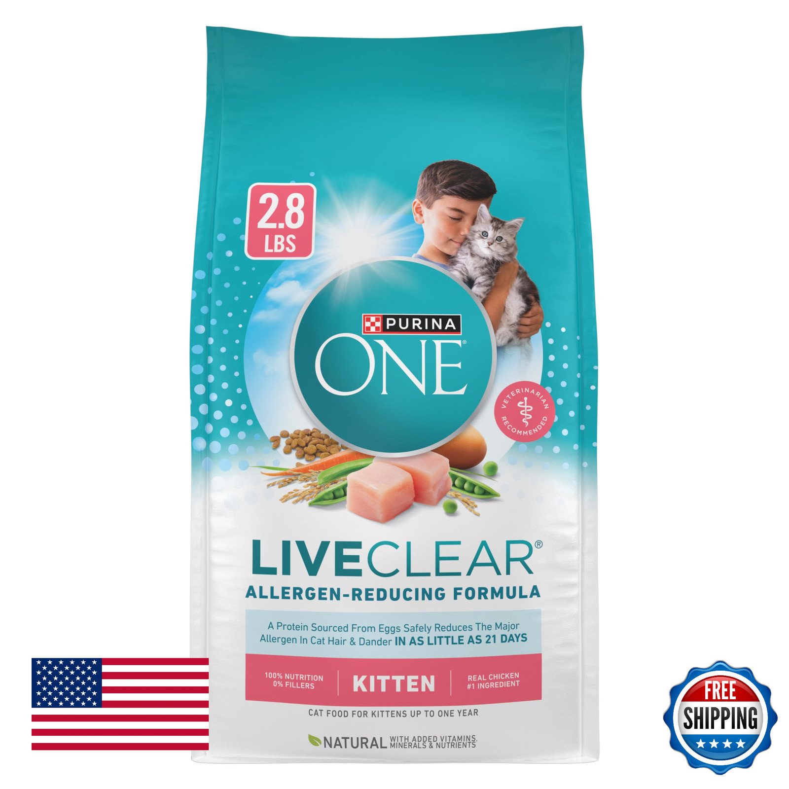 Purina ONE LiveClear Allergen-Reducing Dry Kitten Food w/ Real Chicken