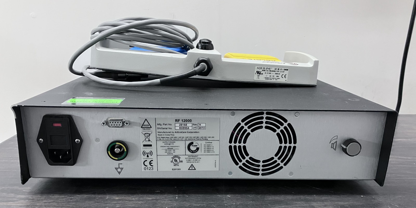 Arthrocare Quantum 2 RF12000 Ver 2.03 with Footswitch