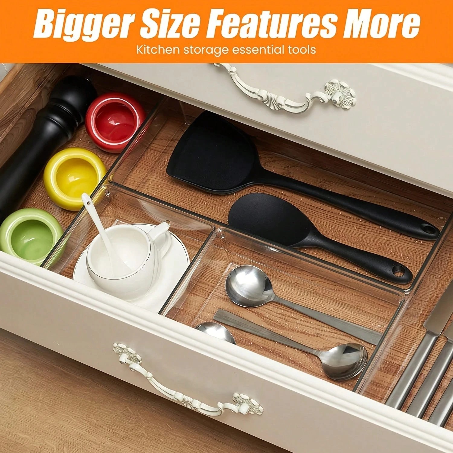 18Pcs Drawer Organizer Set 4 Sizes Multifunctional for Bathroom