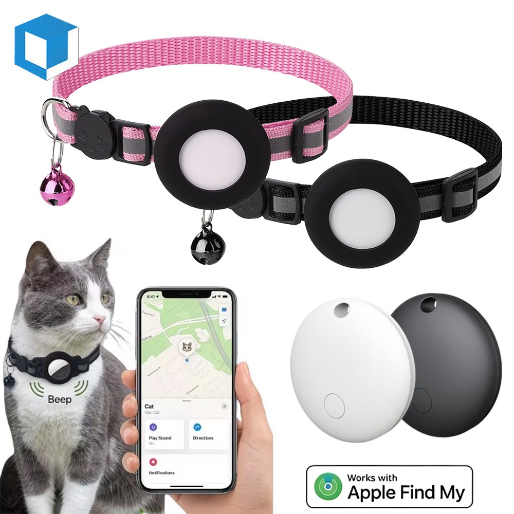 Airtag Dog Cat Collar Reflective Anti-Lost Smart Tag GPS Locator Tracker for iOS